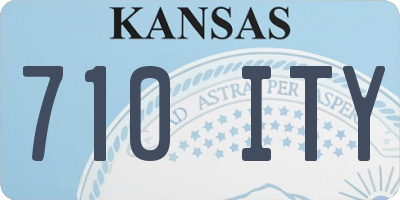 KS license plate 710ITY
