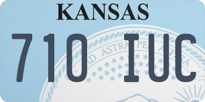 KS license plate 710IUC