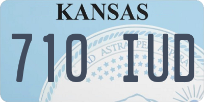 KS license plate 710IUD