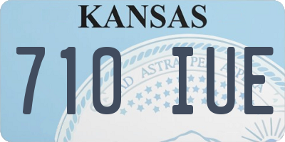KS license plate 710IUE