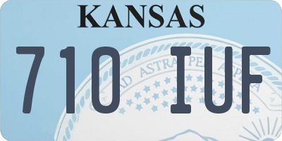 KS license plate 710IUF