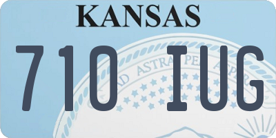 KS license plate 710IUG