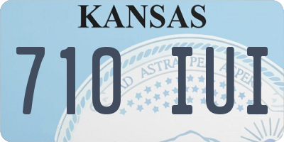 KS license plate 710IUI