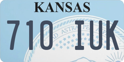 KS license plate 710IUK