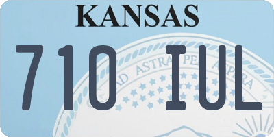 KS license plate 710IUL