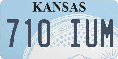 KS license plate 710IUM