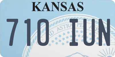 KS license plate 710IUN