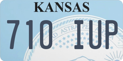 KS license plate 710IUP