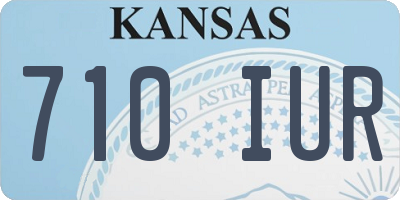 KS license plate 710IUR