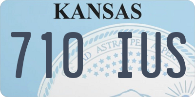 KS license plate 710IUS
