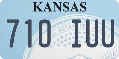 KS license plate 710IUU