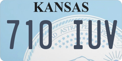 KS license plate 710IUV