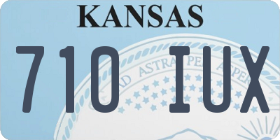 KS license plate 710IUX