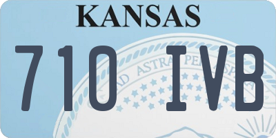 KS license plate 710IVB