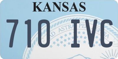 KS license plate 710IVC
