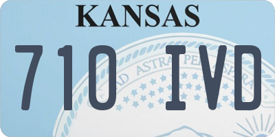 KS license plate 710IVD