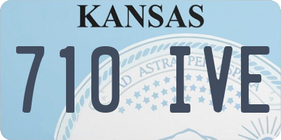 KS license plate 710IVE