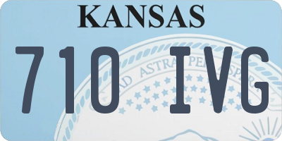KS license plate 710IVG