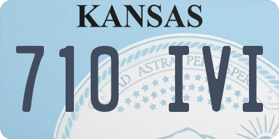 KS license plate 710IVI