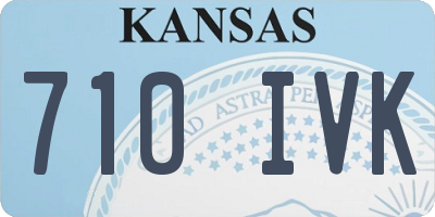 KS license plate 710IVK