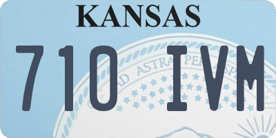 KS license plate 710IVM