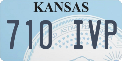 KS license plate 710IVP