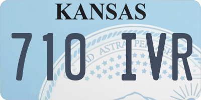 KS license plate 710IVR