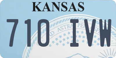 KS license plate 710IVW