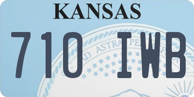 KS license plate 710IWB