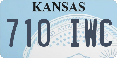 KS license plate 710IWC