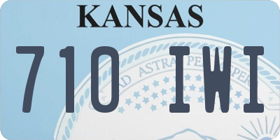 KS license plate 710IWI