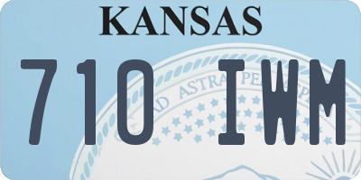 KS license plate 710IWM