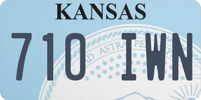 KS license plate 710IWN