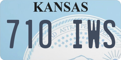 KS license plate 710IWS
