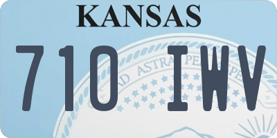 KS license plate 710IWV