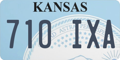 KS license plate 710IXA
