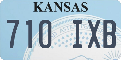 KS license plate 710IXB