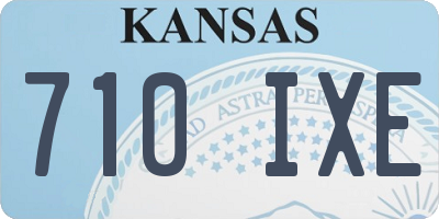 KS license plate 710IXE