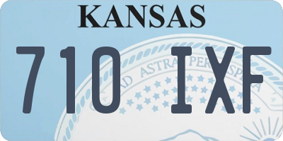 KS license plate 710IXF