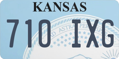 KS license plate 710IXG