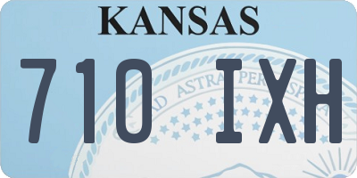 KS license plate 710IXH