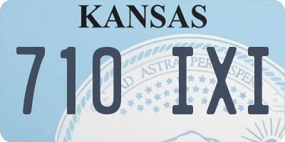 KS license plate 710IXI