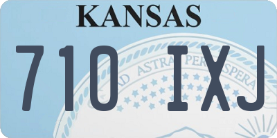 KS license plate 710IXJ