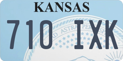 KS license plate 710IXK