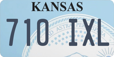 KS license plate 710IXL
