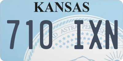KS license plate 710IXN