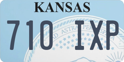 KS license plate 710IXP