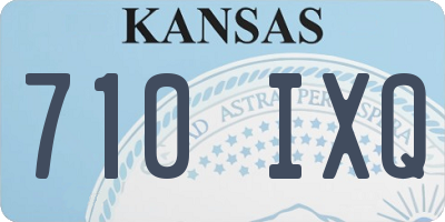 KS license plate 710IXQ