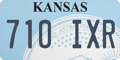 KS license plate 710IXR