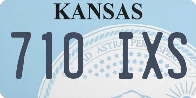 KS license plate 710IXS
